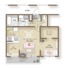 メリディアン多賀城高橋 間取り 203号室