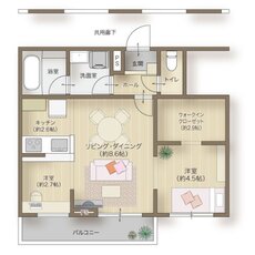 メリディアン多賀城高橋 間取り 303号室
