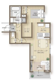 メリディアン多賀城高橋 間取り 305号室