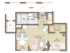 メリディアン多賀城下馬　壱番館 間取り 102号室