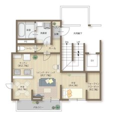 メリディアン多賀城下馬　壱番館 間取り 201号室