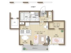 メリディアン多賀城下馬　壱番館 間取り 202号室