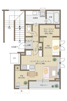 メリディアン柳生 間取り 202号室