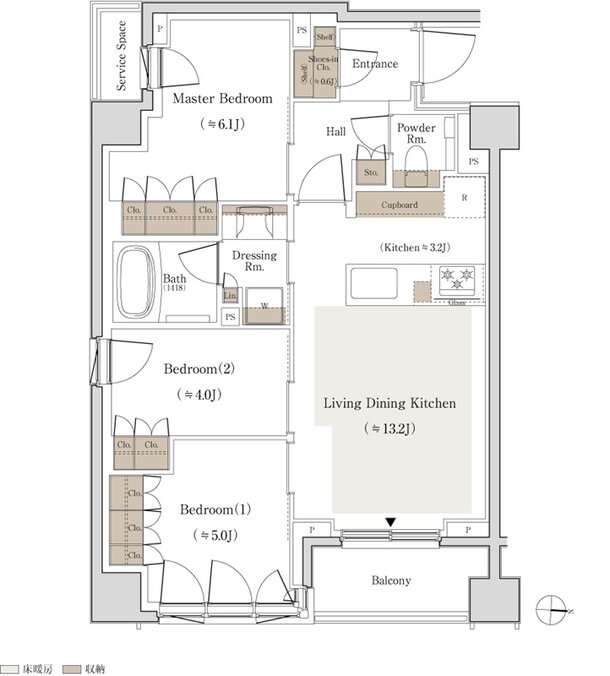 パークホームズ錦糸町北斎通り 間取り Cタイプ