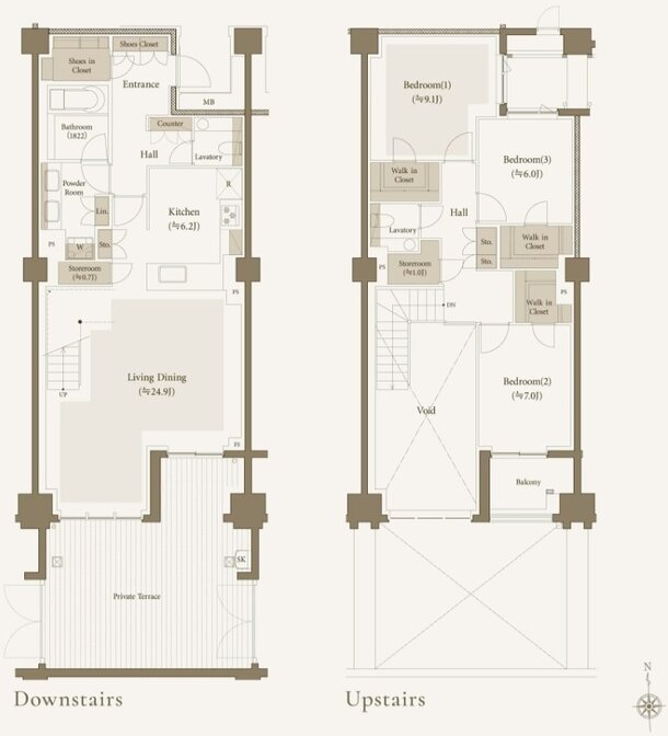 プレミスト代沢 Hillside Forest 間取り B1 type