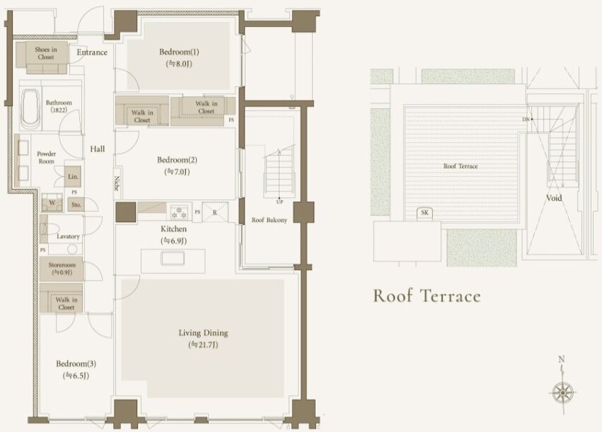 プレミスト代沢 Hillside Forest 間取り T1 type