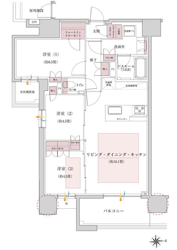 イノバス名古屋フロント 間取り Aタイプ
