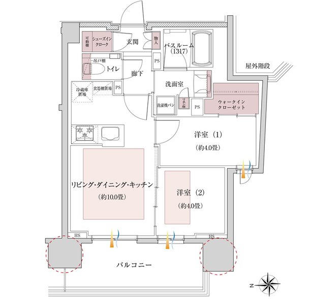 イノバス名古屋フロント 間取り Dタイプ