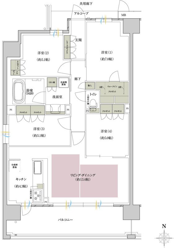 関西圏最大級・JR新快速停車駅・駅徒歩1分プロジェクト 間取り Jタイプ