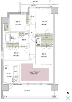 関西圏最大級・JR新快速停車駅・駅徒歩1分プロジェクト 間取り Jタイプ