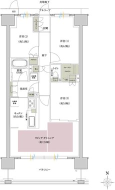 関西圏最大級・JR新快速停車駅・駅徒歩1分プロジェクト 間取り L1タイプ