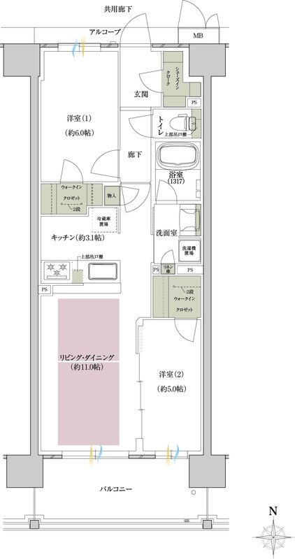 関西圏最大級・JR新快速停車駅・駅徒歩1分プロジェクト 間取り Oタイプ