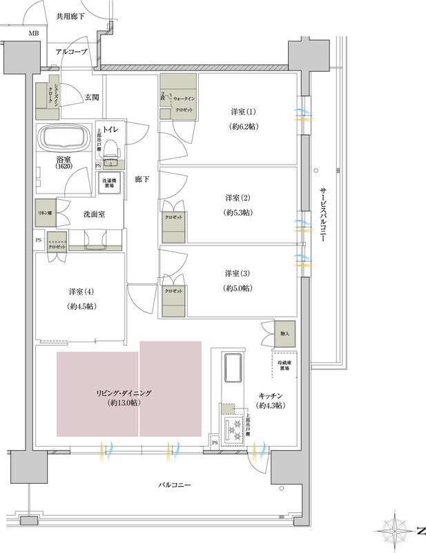 関西圏最大級・JR新快速停車駅・駅徒歩1分プロジェクト 間取り Xタイプ