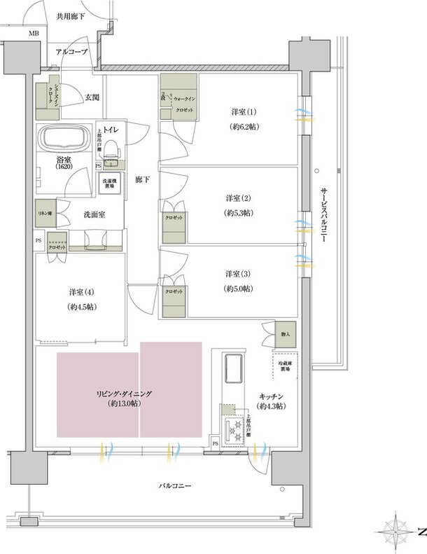 関西圏最大級・JR新快速停車駅・駅徒歩1分プロジェクト 間取り Xタイプ