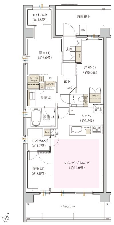 リビオ篠崎 間取り A type