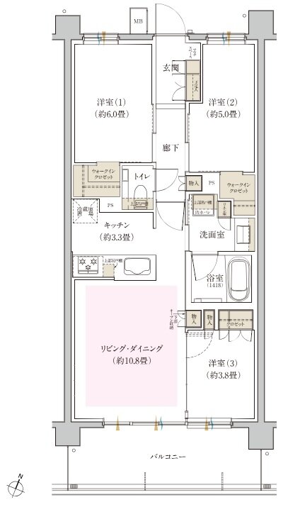 リビオ篠崎 間取り B type