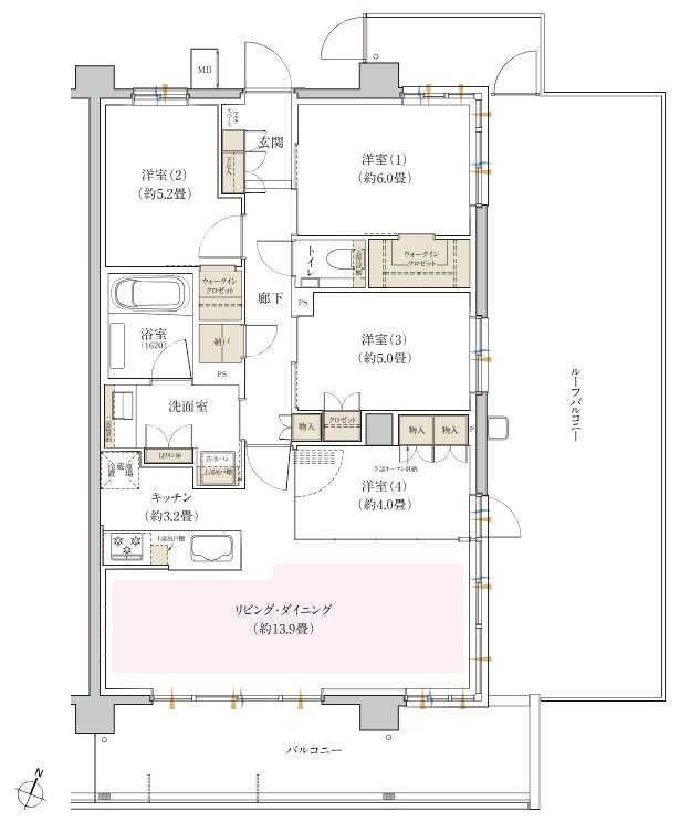 リビオ篠崎 間取り Hrタイプ