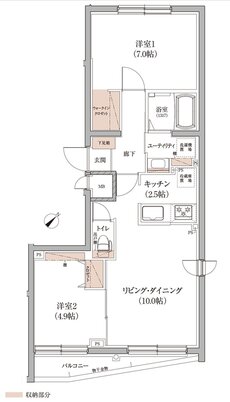 アイムテラス福住 間取り A type（EAST）
