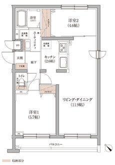 アイムテラス福住 間取り D type（WEST）