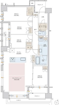 プラウド住吉本町一丁目 間取り A type