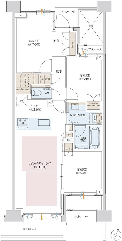 プラウド住吉本町一丁目 間取り C type