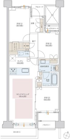 プラウド住吉本町一丁目 間取り C type
