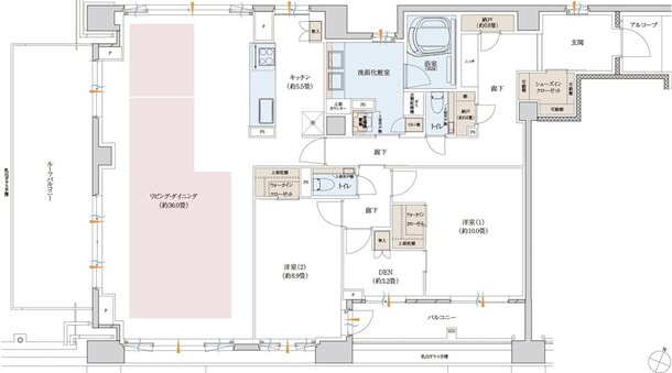 プラウド住吉本町一丁目 間取り J type【メニュープラン1】