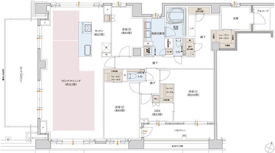 プラウド住吉本町一丁目 間取り J type【メニュープラン2】