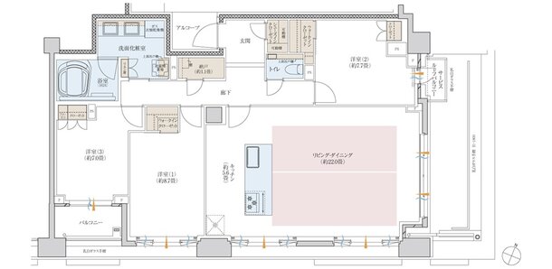 プラウド住吉本町一丁目 間取り K type【Premium】