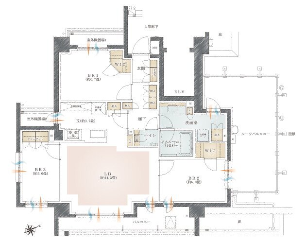 イノバス吉祥寺アベニュー 間取り Grタイプ