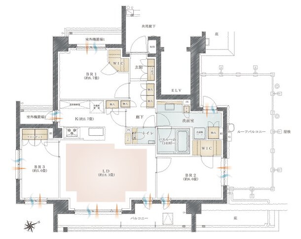 イノバス吉祥寺アベニュー 間取り Grタイプ