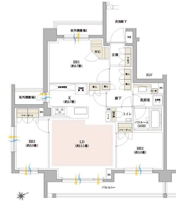 イノバス吉祥寺アベニュー 間取り F2タイプ