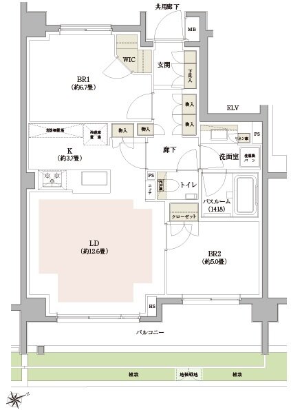 イノバス吉祥寺アベニュー 間取り Bgタイプ