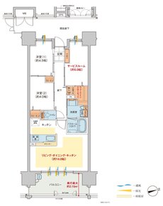 ヴェルディ・ザ・タワー広島Sta. 間取り B1 type menu2