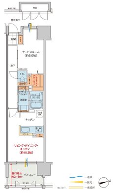ヴェルディ・ザ・タワー広島Sta. 間取り F type