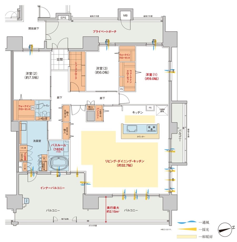 ヴェルディ・ザ・タワー広島Sta. 間取り J type