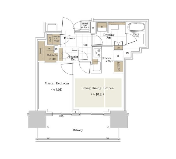 パークコート千代田麹町 間取り 42Bタイプ