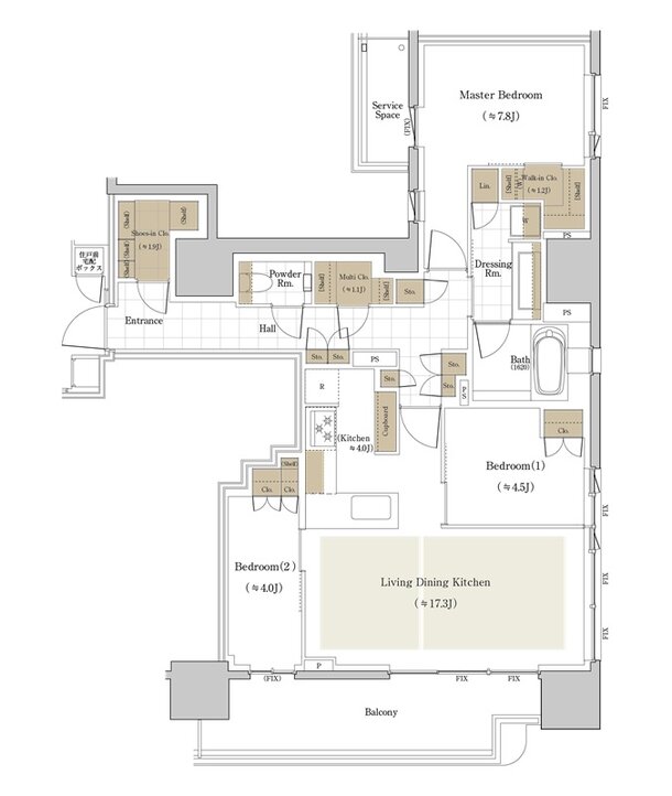 パークコート千代田麹町 間取り 91Gタイプ