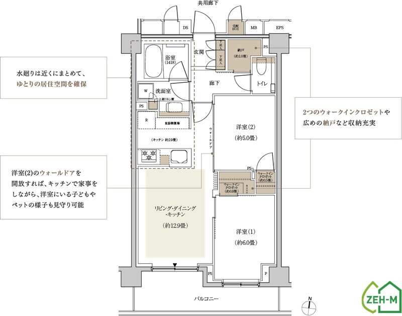 パークホームズ東高円寺 間取り B1タイプ