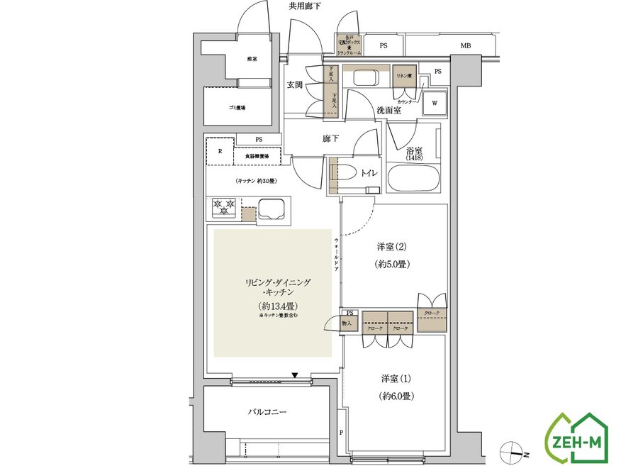 パークホームズ東高円寺 間取り Dタイプ
