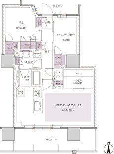 レーベン小田原 SKYS THE TOWER 間取り E type