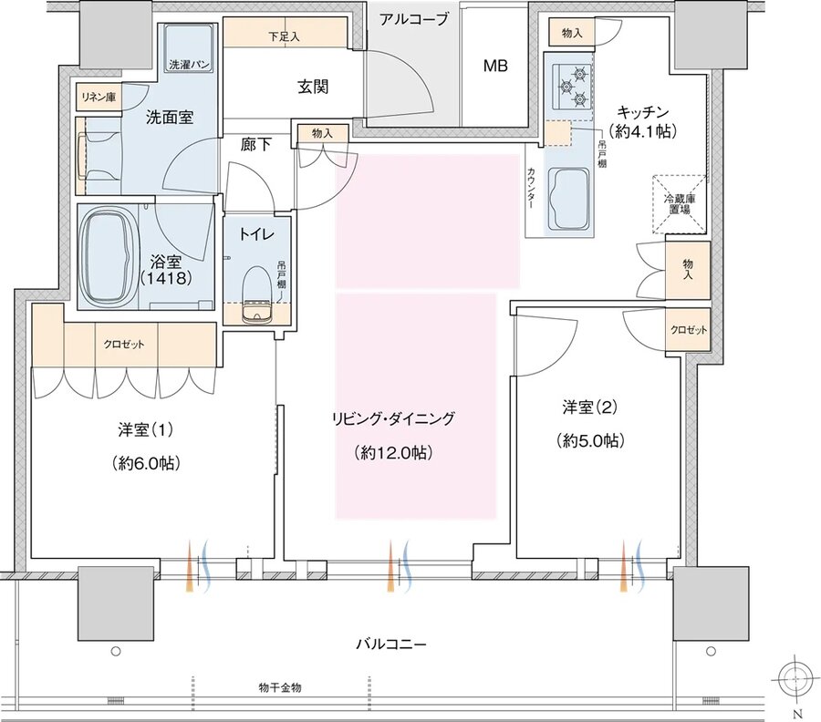 J.GRAN TOWER 京都向日町 間取り AI TYPE