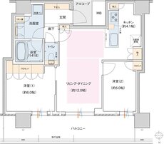 J.GRAN TOWER 京都向日町 間取り AI TYPE