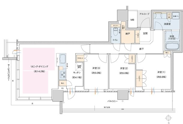 J.GRAN TOWER 京都向日町 間取り BG TYPE