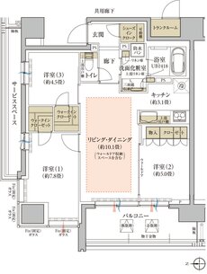 プラウド長町南コンフォート 間取り B3 type