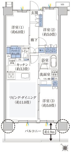ハイムスイート新狭山 間取り C TYPE