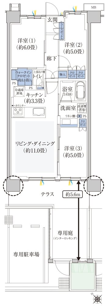 ハイムスイート新狭山 間取り Cg TYPE