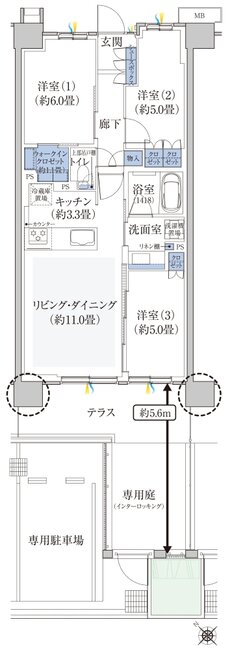 ハイムスイート新狭山 間取り Cg TYPE