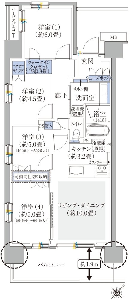 ハイムスイート新狭山 間取り E TYPE
