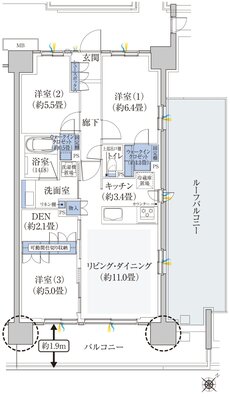 ハイムスイート新狭山 間取り Hr TYPE